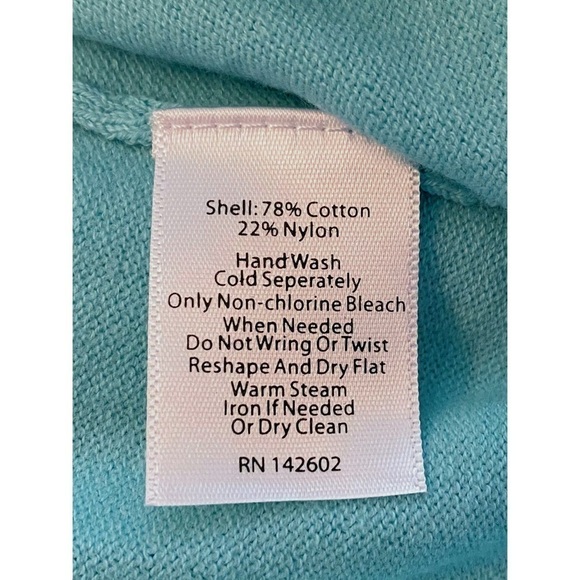 Sail To Sable Sweater Flattered in Fringe Aqua Blue size small - Picture 5 of 6